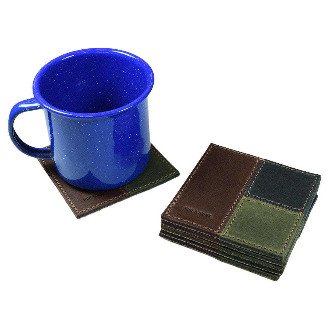 Mosaic Squared Coaster (6 pack) - Stockyard X 'The Leather Store'