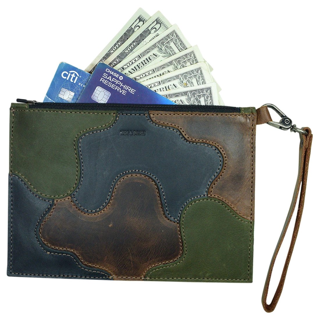 Multicolored Patched Clutch Bag - Stockyard X 'The Leather Store'
