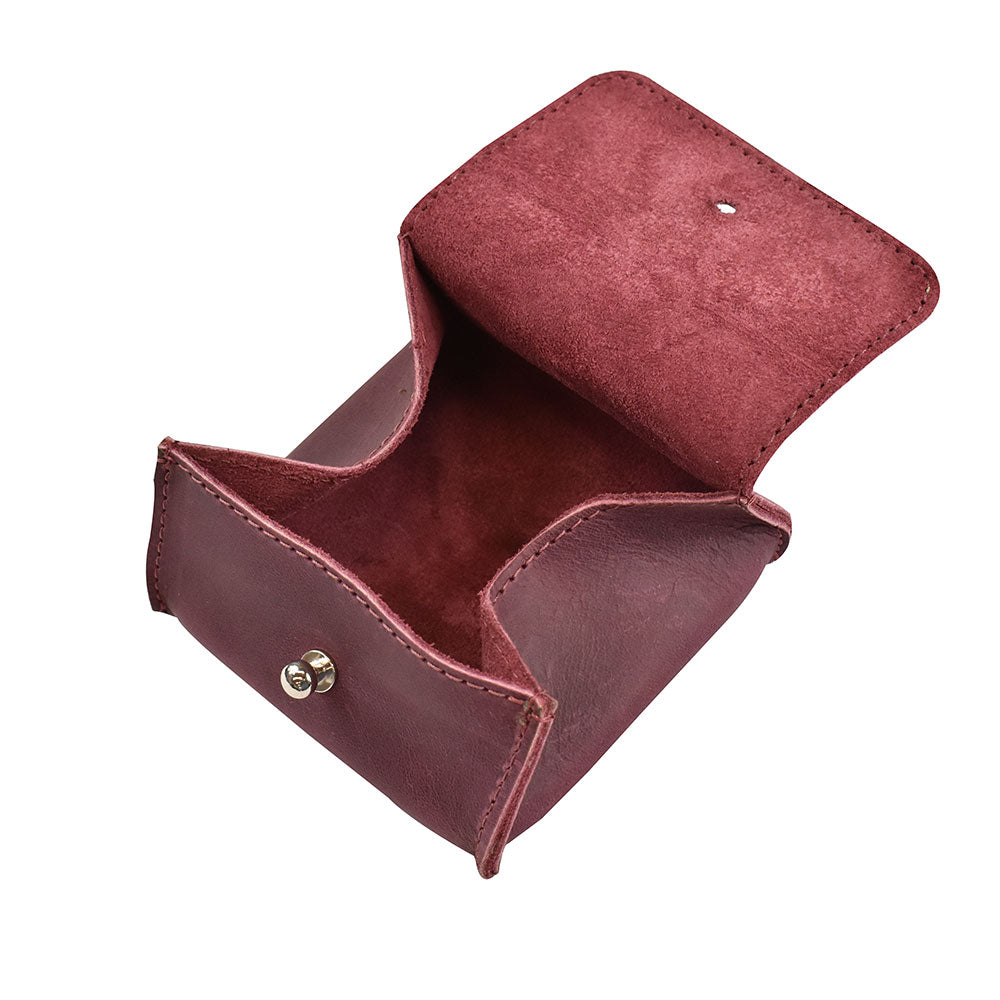 Open Hide & Drink Jewelry Pouch showcasing its unique interior for organizing rings and jewelry, a perfect travel companion. Great choice for brides and grooms.