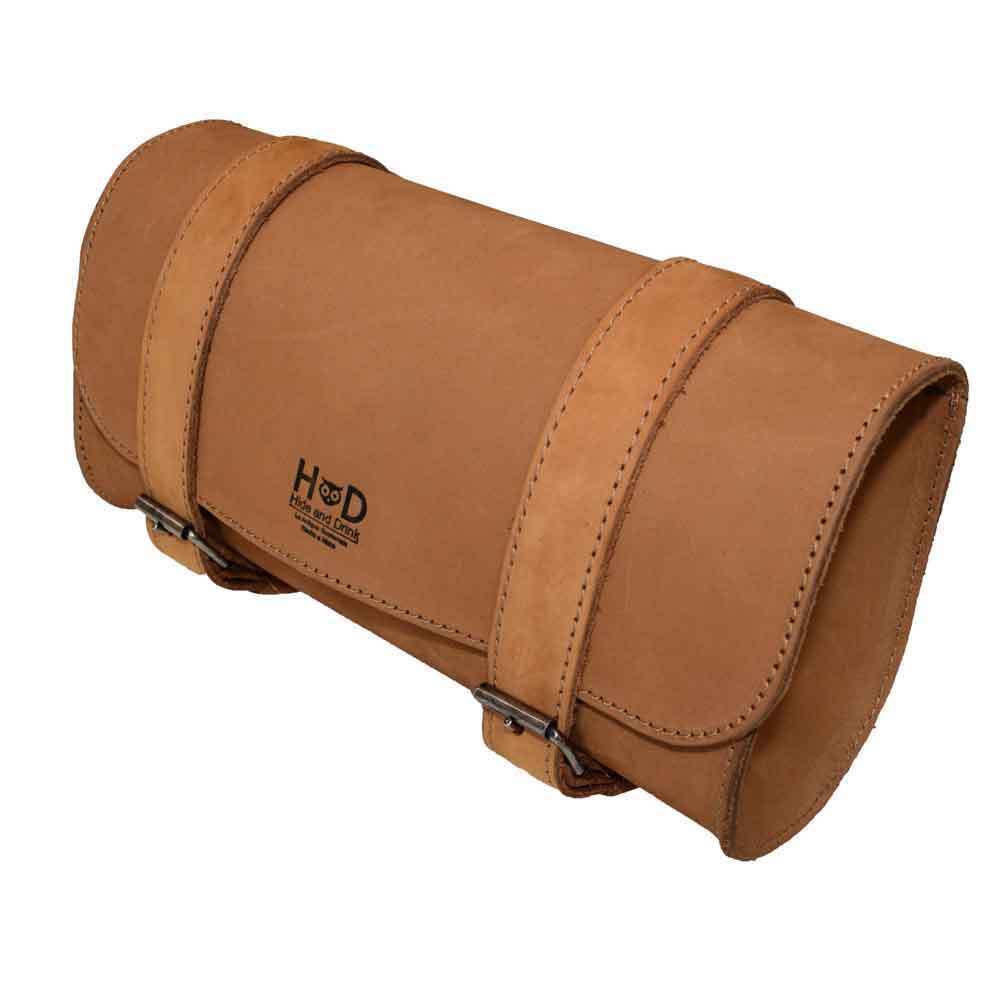 Hide & Drink Leather Motorcycle Tool Bag perfectly styled, created from durable Full Grain Leather, designed for bikers searching for an efficient Biker Bag for Tools and Essentials. This artistic Handlebar Bag with Adjustable Straps demonstrates its functionality as a Tool Organizer, reflecting artisan traditions from La Antigua Guatemala & Oaxaca Mexico.
