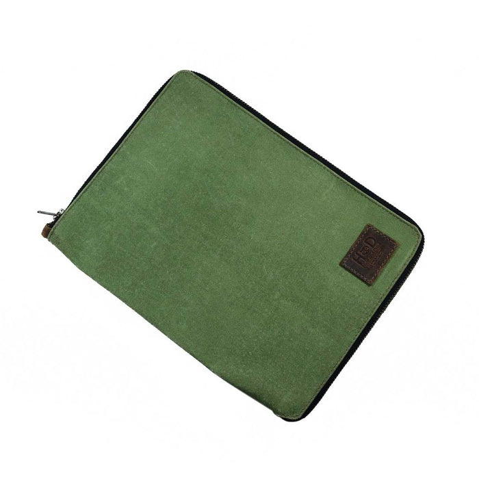 Waxed Canvas Zippered Journal Cover for Moleskine XL (7.5 x 9.75 in.) Notebook NOT Included.