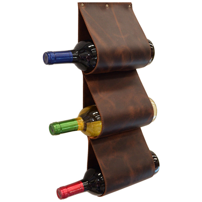 Wall Rack Wine Holder - Stockyard X 'The Leather Store'