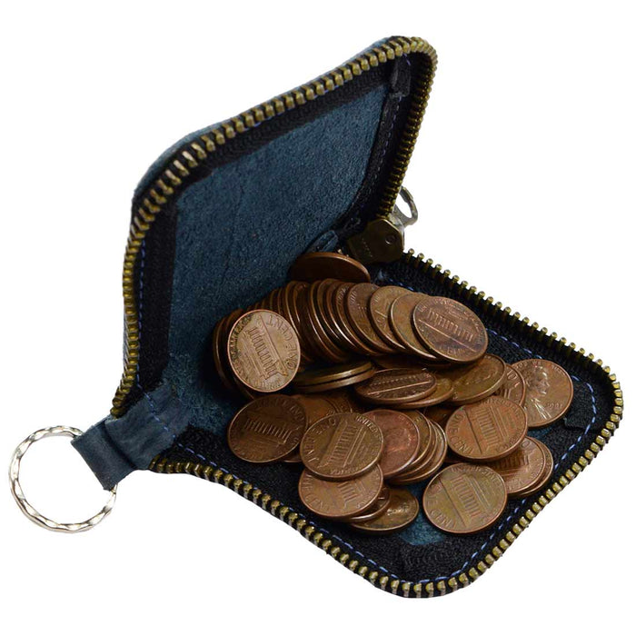 Zippered Coin Pouch - Stockyard X 'The Leather Store'