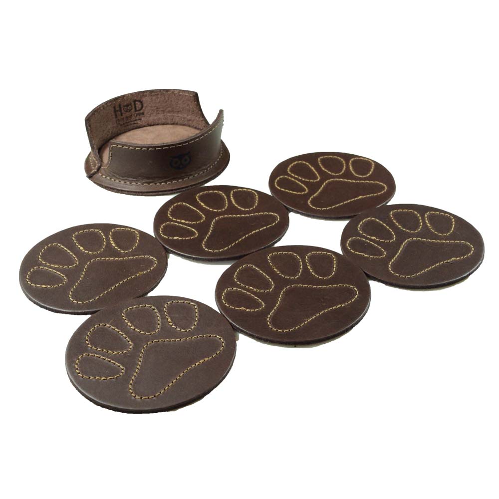 Doggy Paws Coaster Set (6-Pack) - Stockyard X 'The Leather Store'