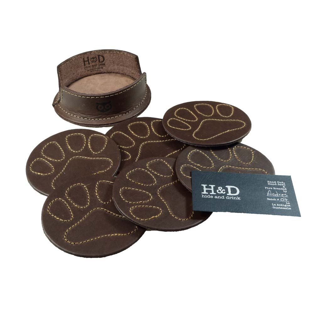 Doggy Paws Coaster Set (6-Pack) - Stockyard X 'The Leather Store'