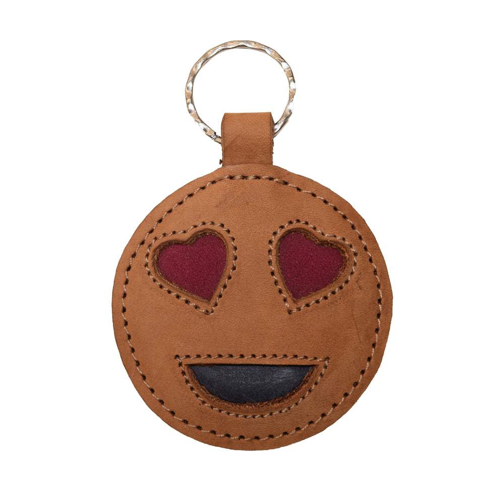 In Love Emoji Keychain - Stockyard X 'The Leather Store'
