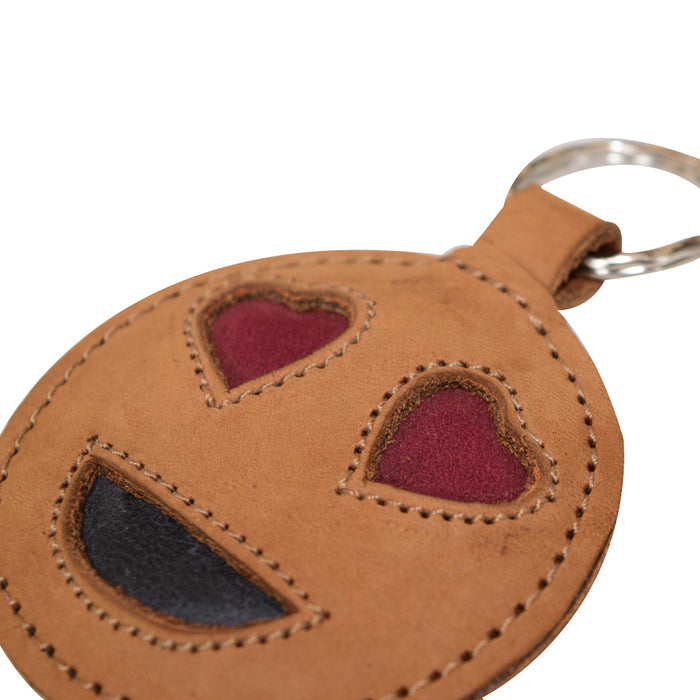 In Love Emoji Keychain - Stockyard X 'The Leather Store'