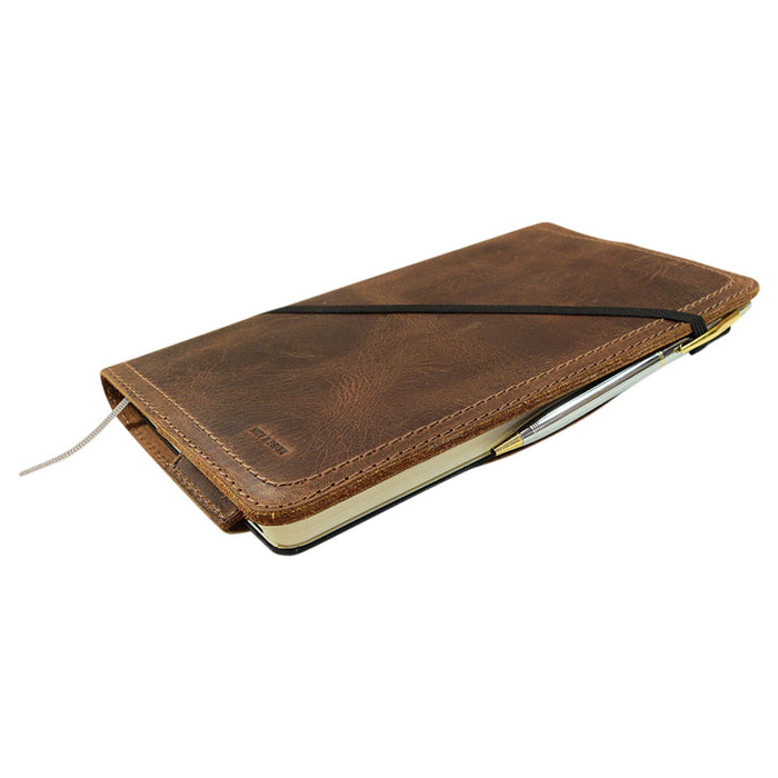 Hard Cover Notebook Protector Large (5 X 8.25 in.) Notebook NOT Included - Stockyard X 'The Leather Store'