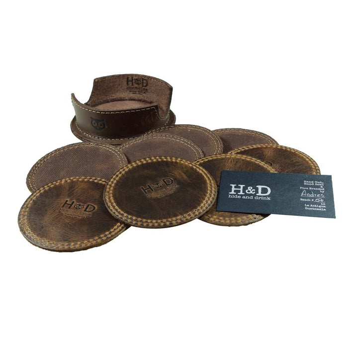 Circles Coaster (8-Pack) - Stockyard X 'The Leather Store'