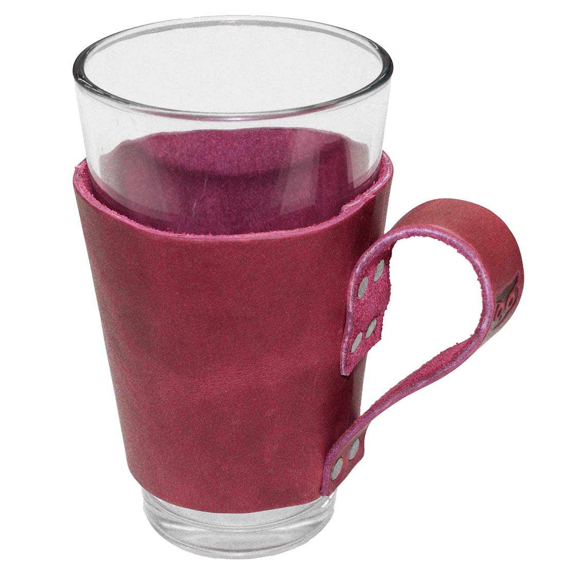 Crafted Pint Sleeve with Handle by Hide & Drink, perfect for stylish sipping. Made from Full Grain Leather, handcrafted through Small Batch Production, embodying artisan craftsmanship.