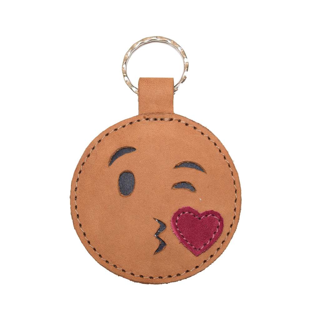 Kiss Emoji Keychain - Stockyard X 'The Leather Store'