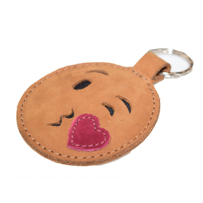 Kiss Emoji Keychain - Stockyard X 'The Leather Store'