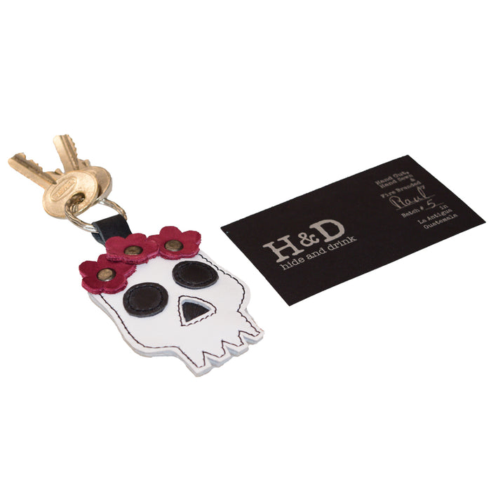 Mexican Skull Keychain - Stockyard X 'The Leather Store'