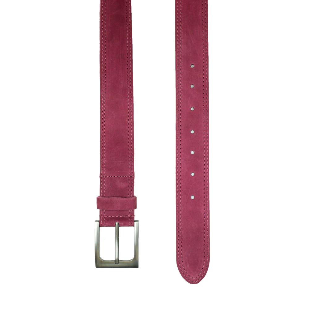 Two Row Stitch Leather Belt - Stockyard X 'The Leather Store'