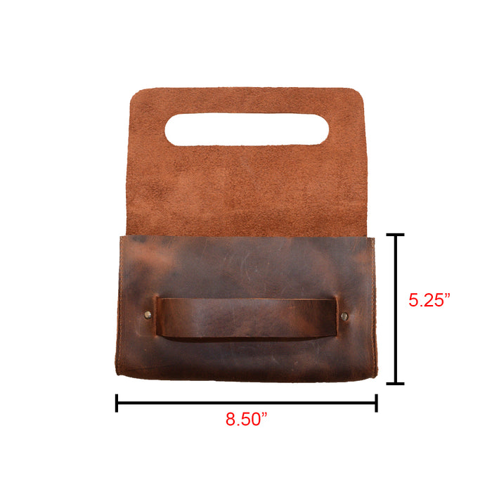Clutch Bag With Handle - Stockyard X 'The Leather Store'
