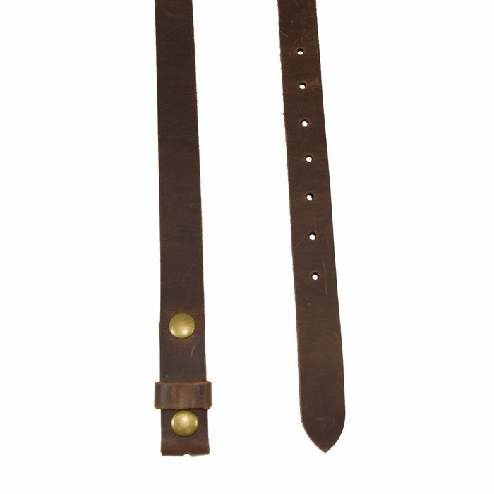 Rustic Leather Snap On Belt, 7/8" Width - Stockyard X 'The Leather Store'