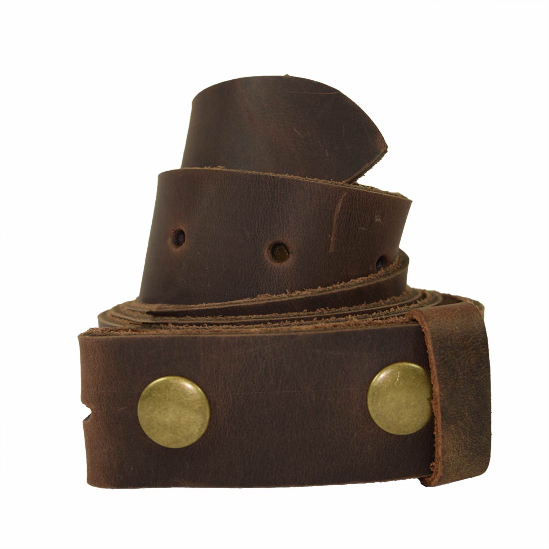 Rustic Leather Snap On Belt, 1.25" Width - Stockyard X 'The Leather Store'