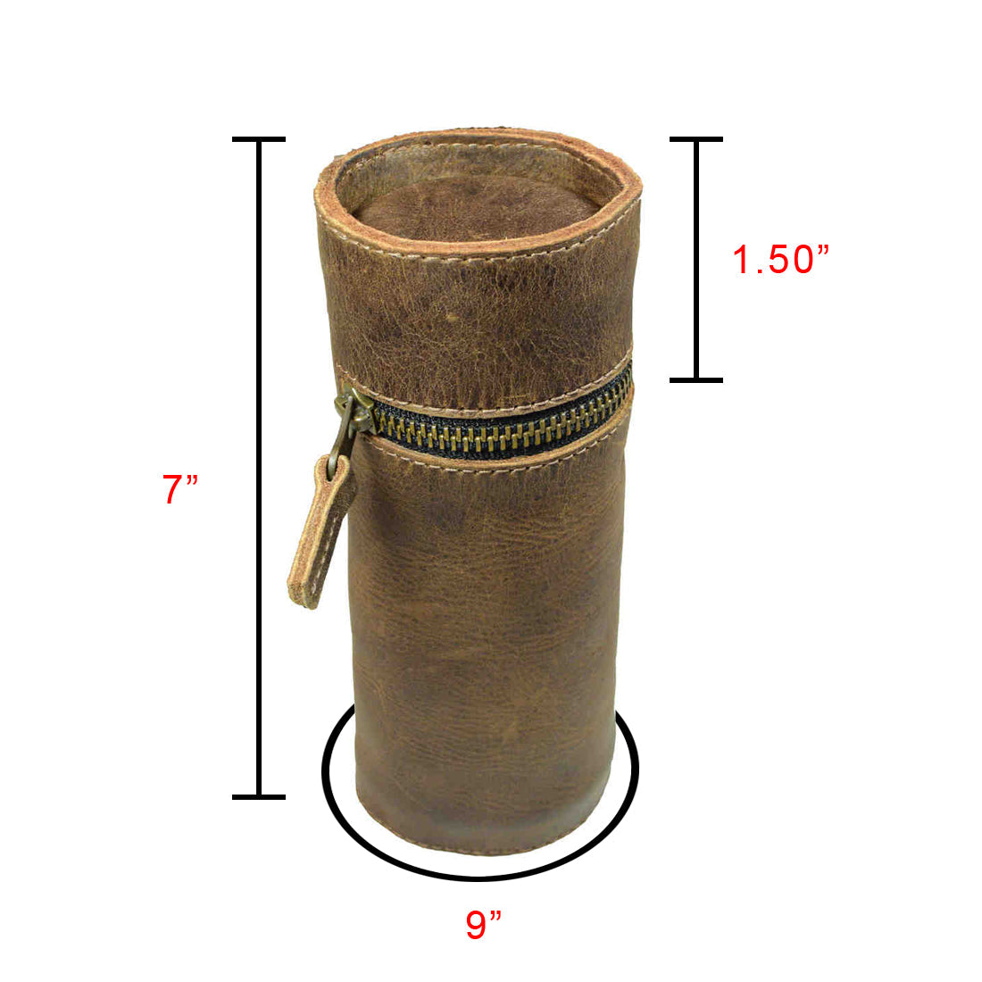 Vertical Cylinder Pencil Case - Stockyard X 'The Leather Store'