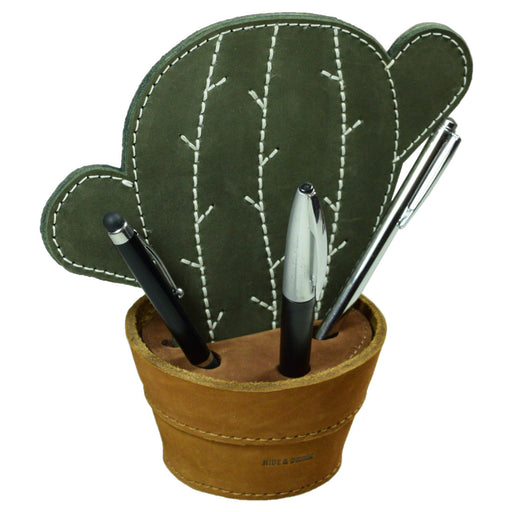 Cactus Coaster W/Pen Holder - Stockyard X 'The Leather Store'