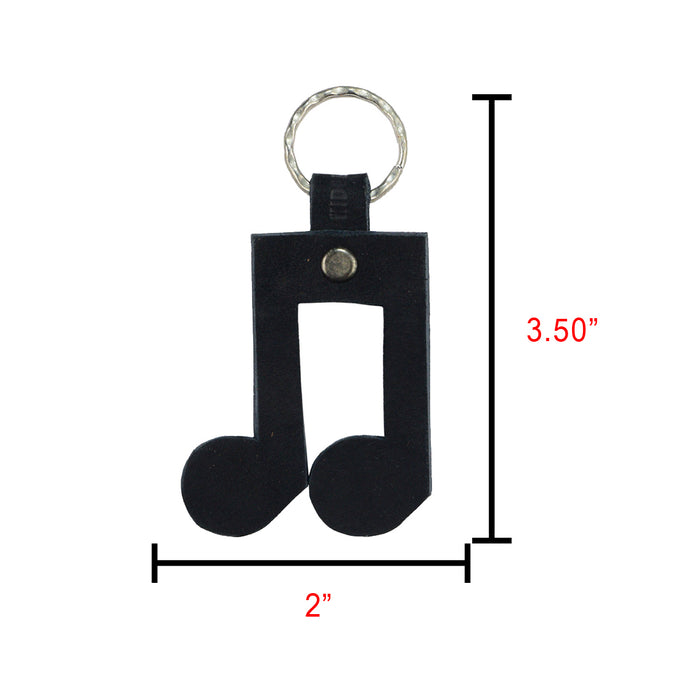 Eighth Notes Keychain - Stockyard X 'The Leather Store'