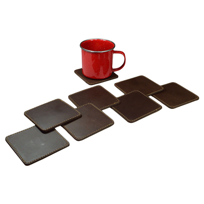 Vintage Squared Coaster (8 pack) - Stockyard X 'The Leather Store'
