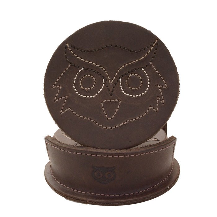 Wild Owl Classic Shaped Coaster Set (6-Pack) - Stockyard X 'The Leather Store'