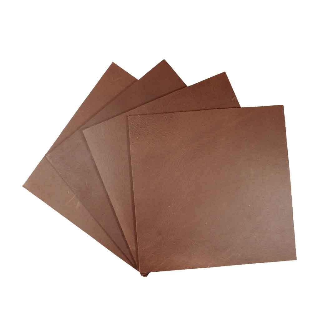Thick Leather Squared Scraps 6 x 6 in. (4 Pack) - Stockyard X 'The Leather Store'