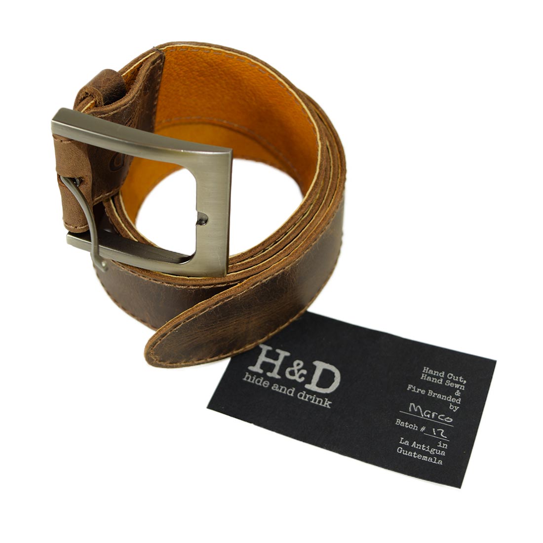 Leather Belt w/Sheepskin (Size 34) - Stockyard X 'The Leather Store'
