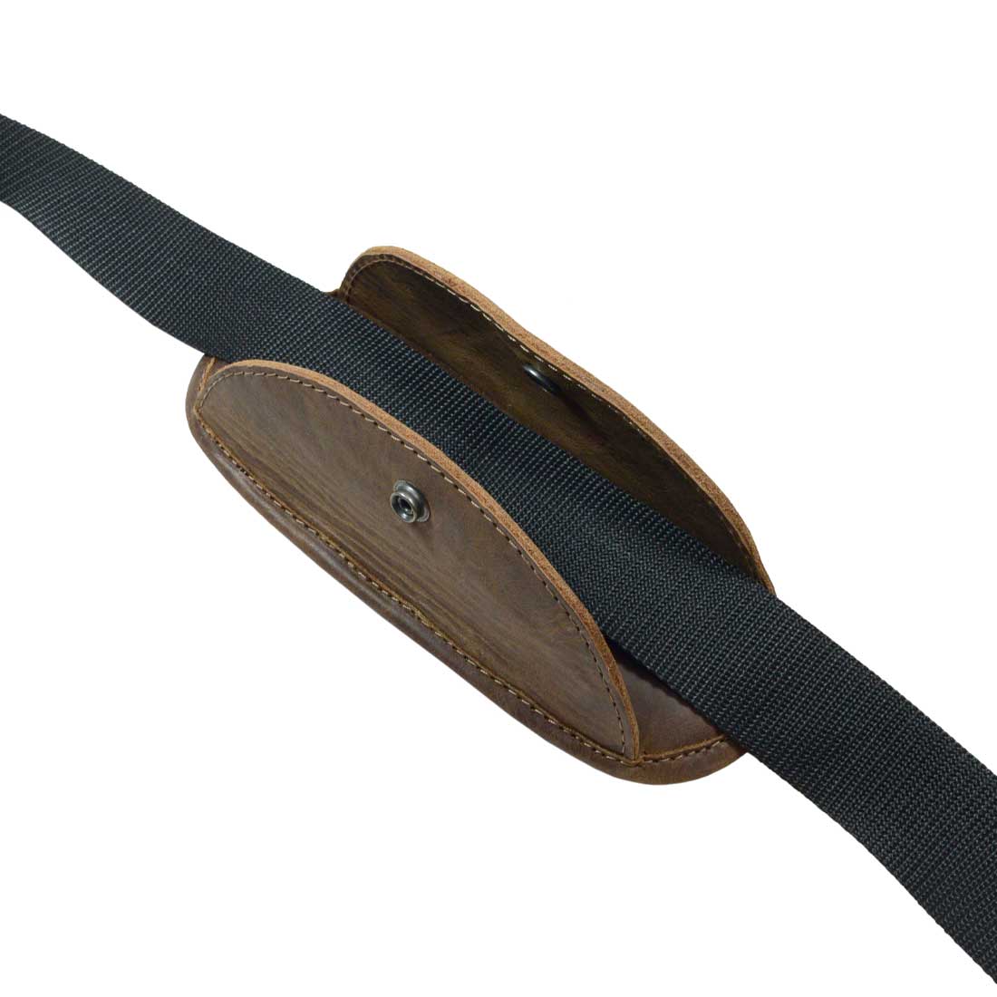 Shoulder Pad Replacement by Hide & Drink displays a soft, full grain leather design, perfect as a Shoulder Pad Replacement for Briefcases & Messenger Bags, Laptop Cases, Satchels. This artisan-made piece showcases small batch production, hand cut and hand sewn techniques, featuring a fire branded logo, and crafted with care in La Antigua Guatemala & Oaxaca Mexico.