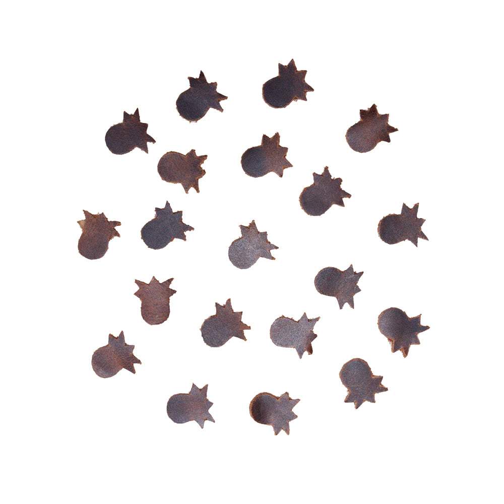 A collection of Pineapple Shapes (20 Pack) by Hide & Drink, featuring hand cut full grain leather scraps perfect for DIY, handcrafts, and artisan creations. These Pineapple Shapes (Set of 20) are made in small batch production with care, showcasing the craftsmanship of artisans from La Antigua Guatemala & Oaxaca Mexico.