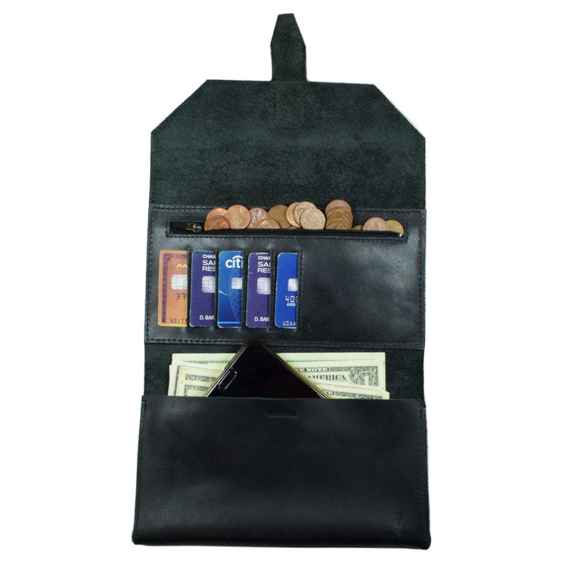 Rolled Up Phone Wallet - Stockyard X 'The Leather Store'