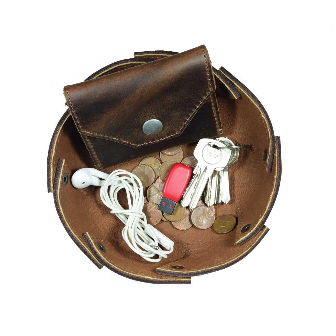 Riveted Circular Valet Tray - Stockyard X 'The Leather Store'