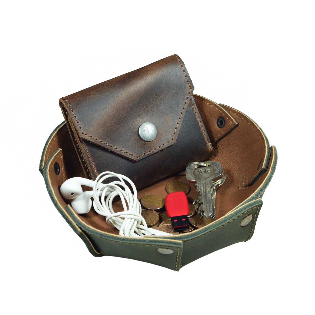 Riveted Circular Valet Tray - Stockyard X 'The Leather Store'