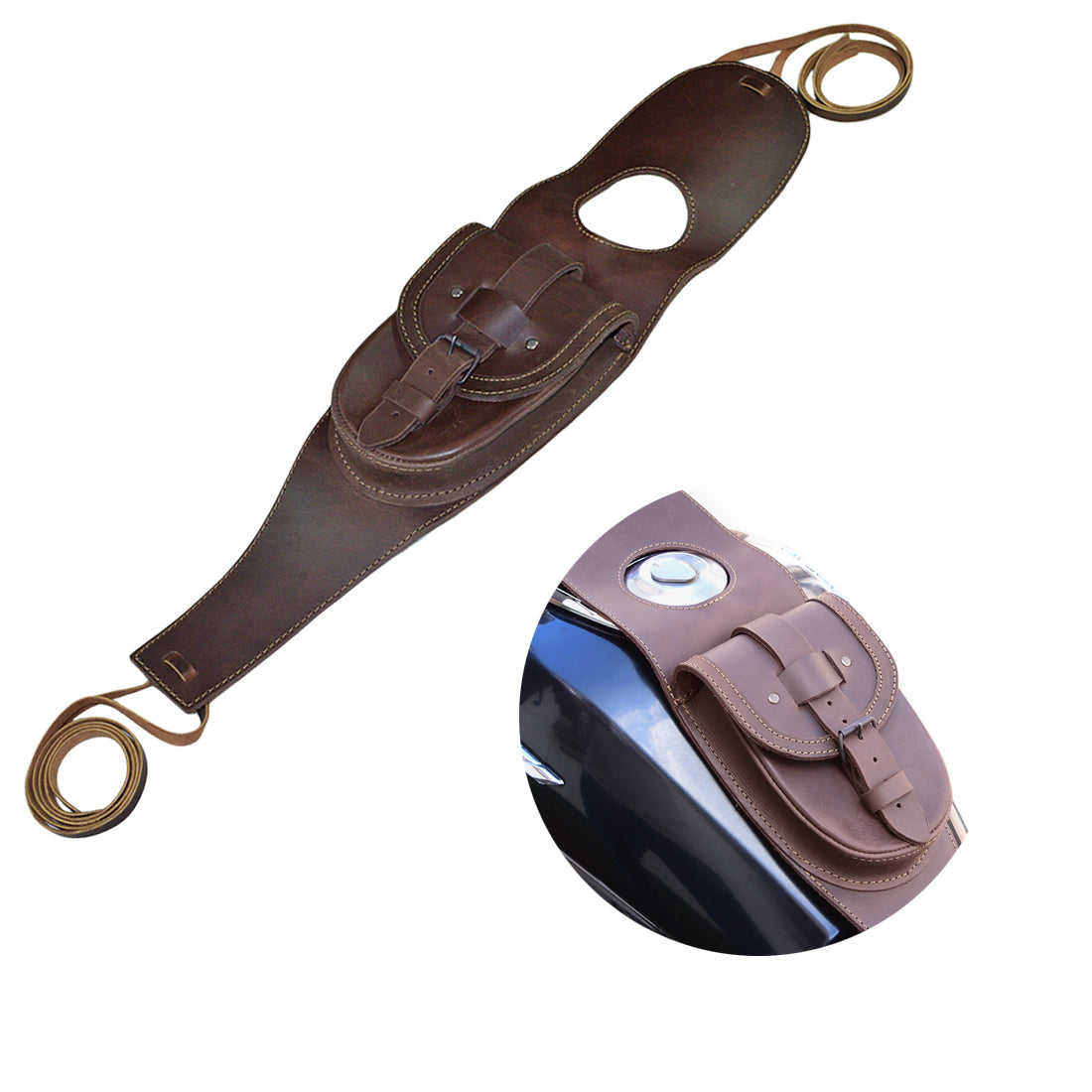 Motorcycle Fuel Tank Bag - Stockyard X 'The Leather Store'