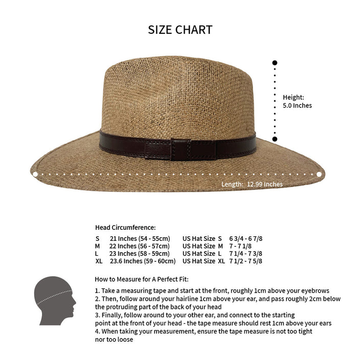 Indiana Eastwood Cowboy Style Hat Handmade from 100% Oaxacan Jute - Cappuccino - Stockyard X 'The Leather Store'