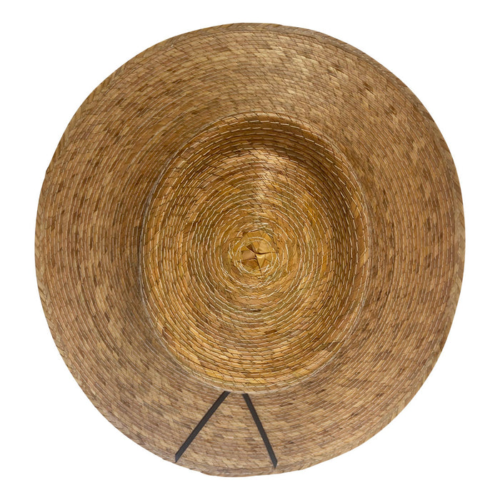 Angel Eyes Wide Brim Hat Handmade from 100% Oaxacan Coconut Palm Leaves - Coconut Brown - Stockyard X 'The Leather Store'