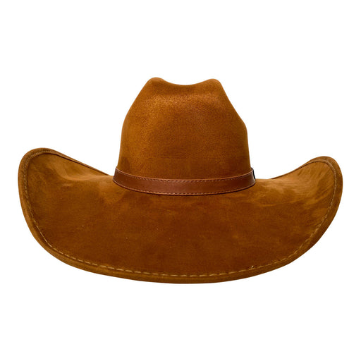 Wide Brim Cowboy Style Hat Handmade from 100% Oaxacan Suede - Old Tobacco Brown - Stockyard X 'The Leather Store'