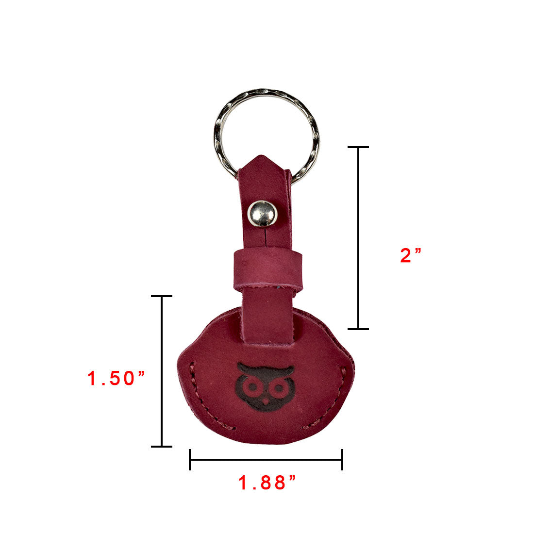 Hide & Drink Single Key Sleeve, a vintage-style key ring holder featuring durable full grain leather. Artisan-made in La Antigua Guatemala, representing small batch production and artisan skill.