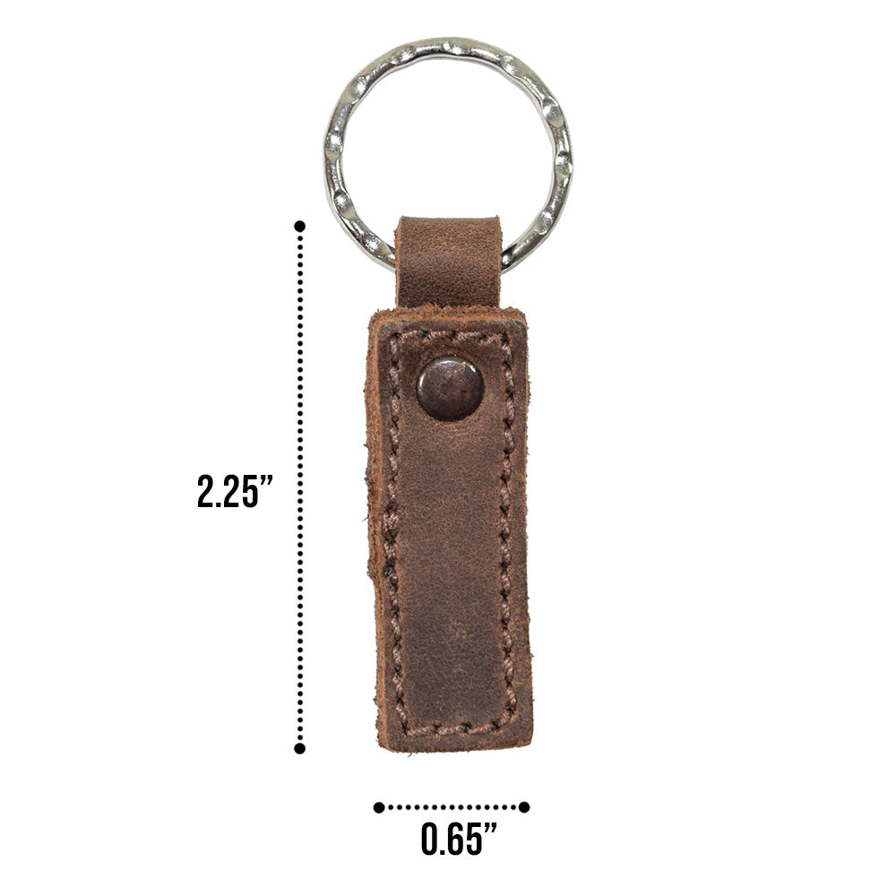 Stylish 'N' thick leather Alphabet Letter Keychain by Hide & Drink, perfect for adding personalized flair to your keys. Created with artisan craftsmanship in La Antigua Guatemala.