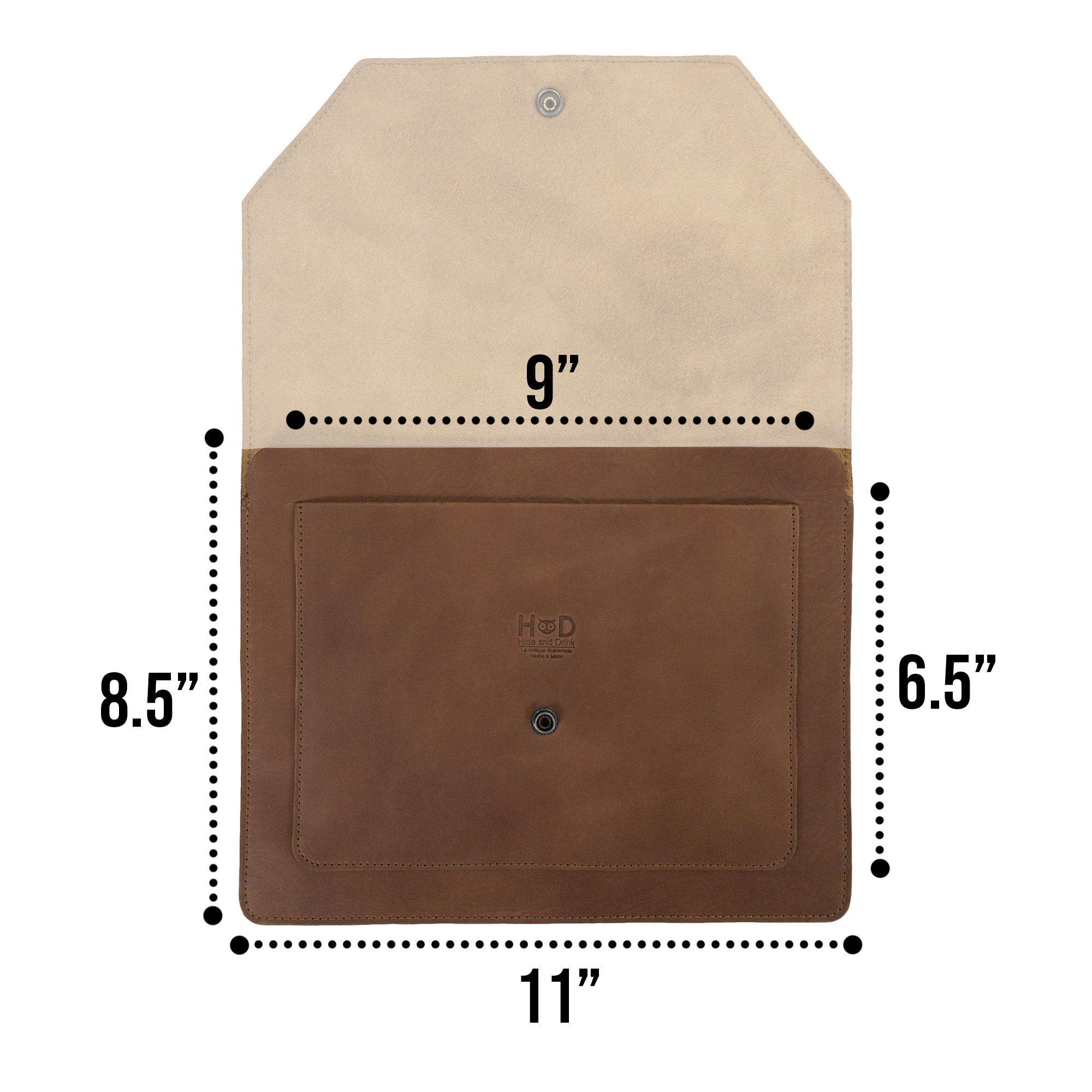 Hide & Drink's Slim Portfolio in blue, highlighting the elegance of this handmade Flat Messenger Case. Made from Full Grain Leather, this Narrow Document Holder is an ideal office accessory crafted in La Antigua Guatemala & Oaxaca Mexico.