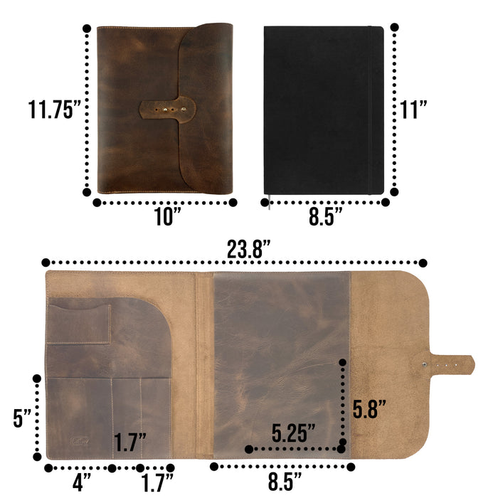 Portfolio Moleskine Cover (8.5 x 11 in.) - Stockyard X 'The Leather Store'