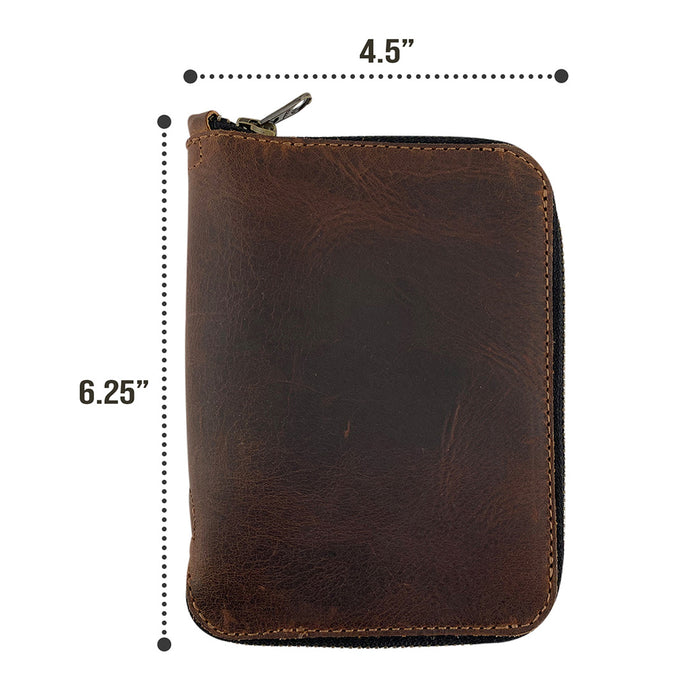 Zippered Passport Wallet - Stockyard X 'The Leather Store'