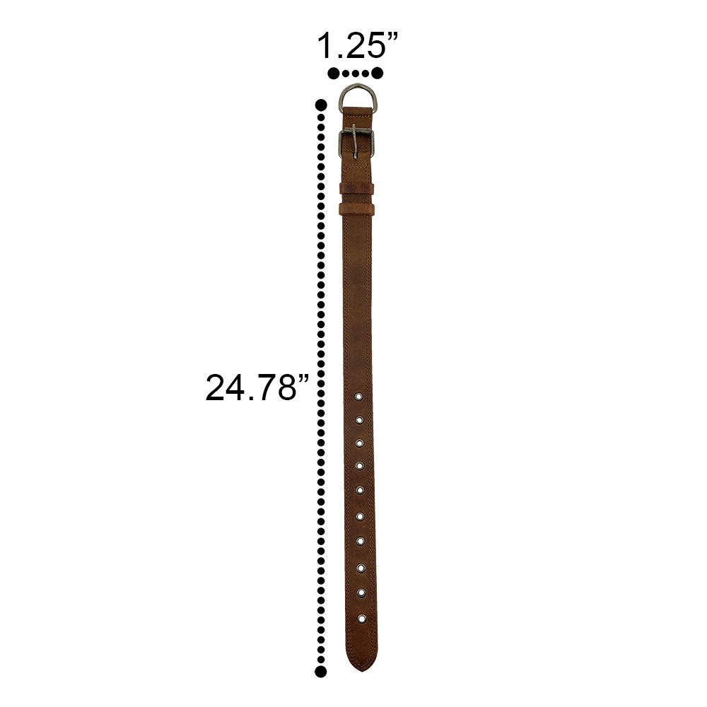 Leather Medium Dog Collar (12 to 21 in.) - Stockyard X 'The Leather Store'