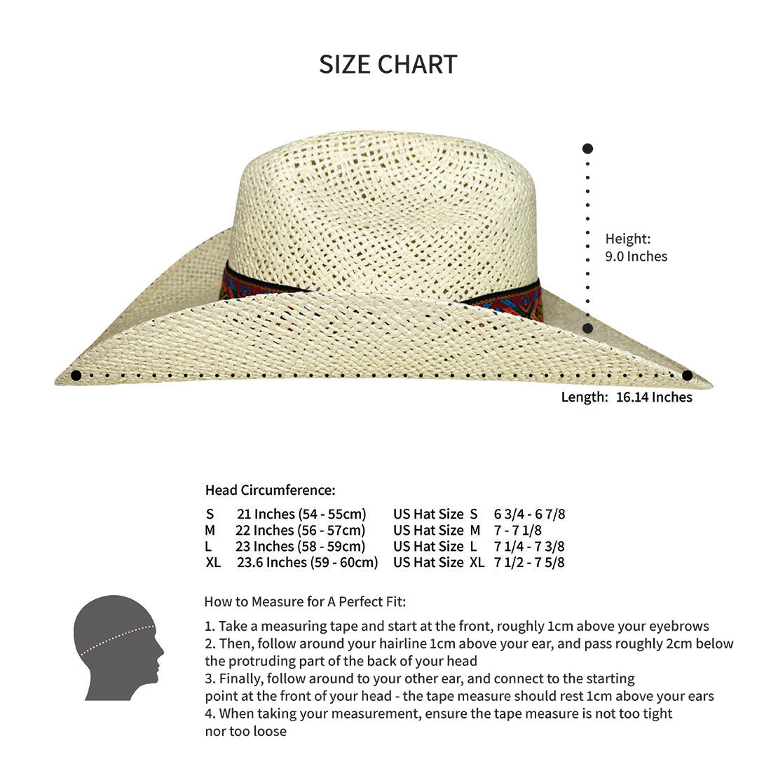 Wide Brim Cowboy Hat Handmade from Oaxacan Wood Pulp Raffia - Light Brown - Stockyard X 'The Leather Store'