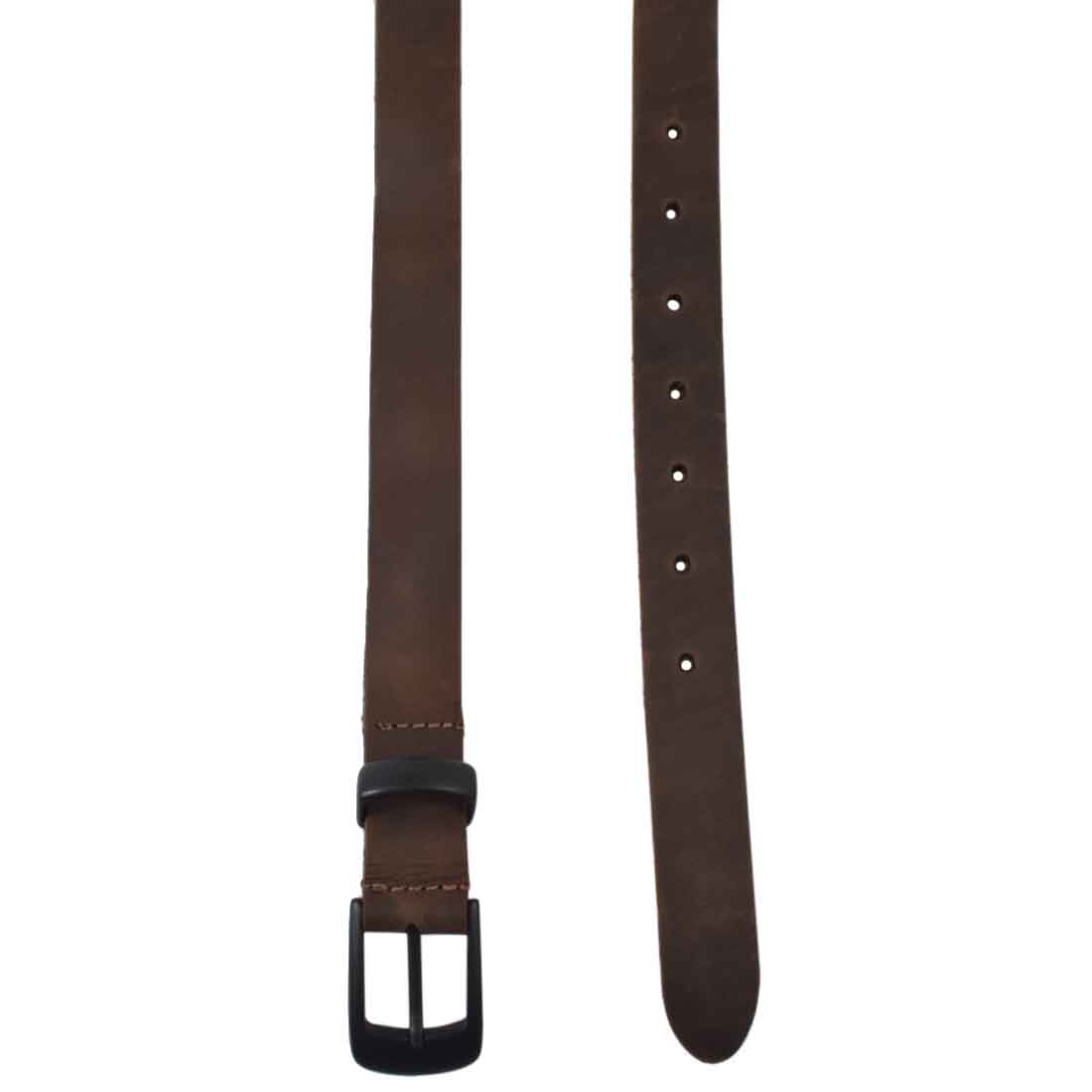 Rustic Leather Belt / Rustic Charcoal Buckle, 7/8" Wide - Stockyard X 'The Leather Store'