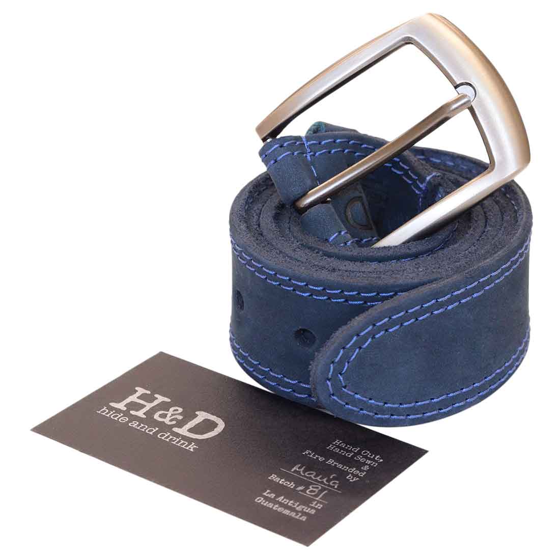 Two Row Stitch Leather Belt - Stockyard X 'The Leather Store'