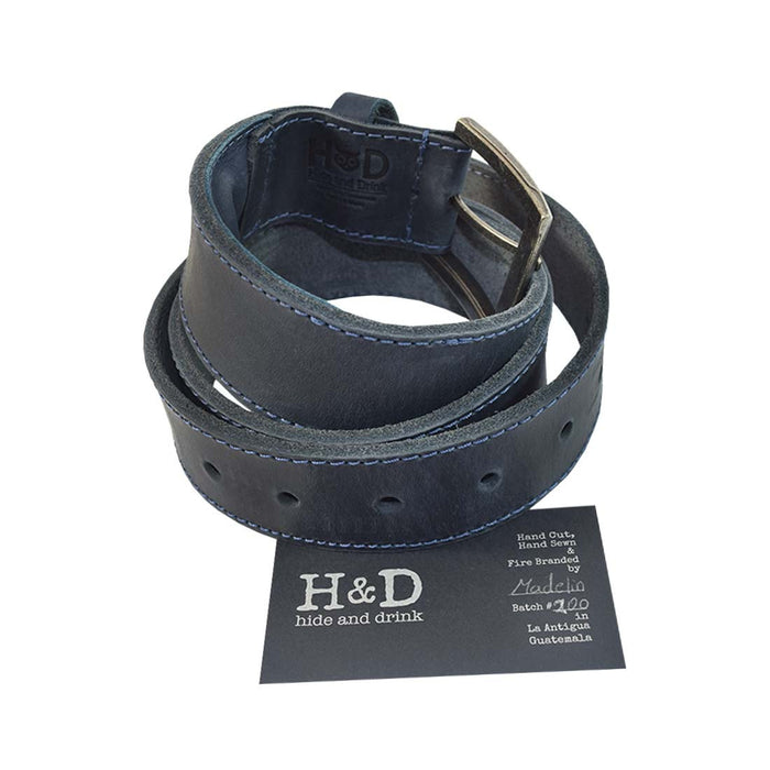 Men's Thick Leather Belt With Inner Pocket - Stockyard X 'The Leather Store'