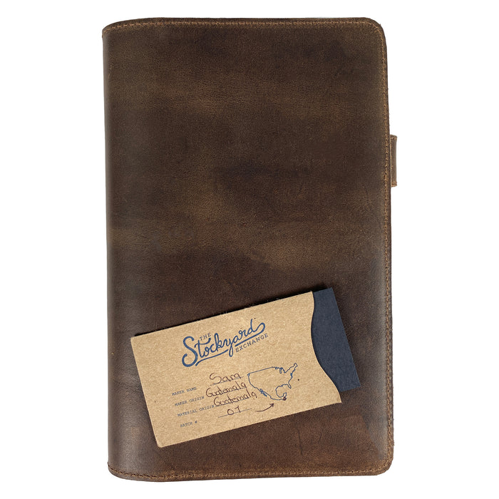 Vintage Cover for Moleskine (8.5 x 11 in.) - Stockyard X 'The Leather Store'