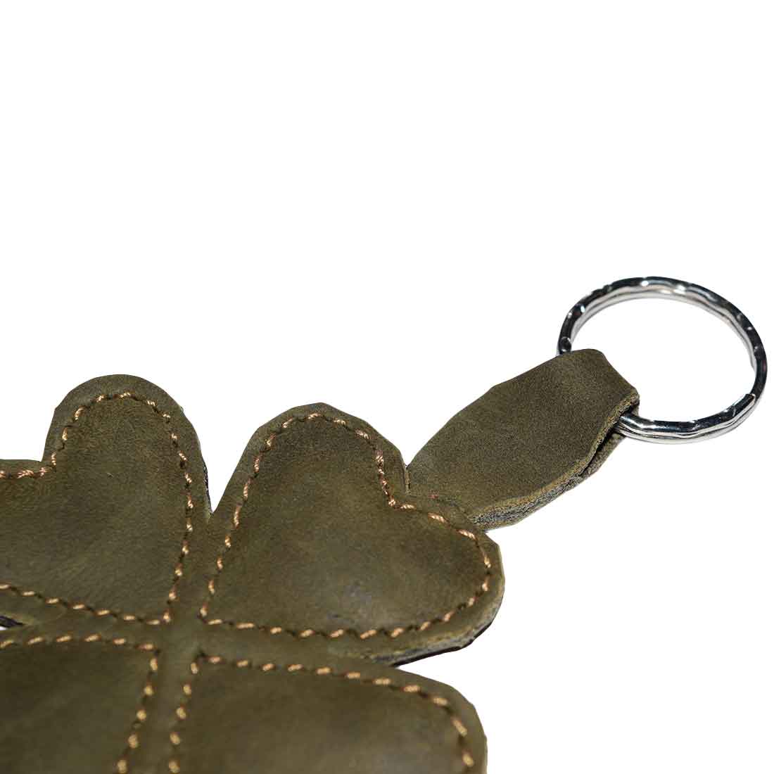 St. Patrick's - Lucky Clover Keychain – StockyardX, The Leather Store