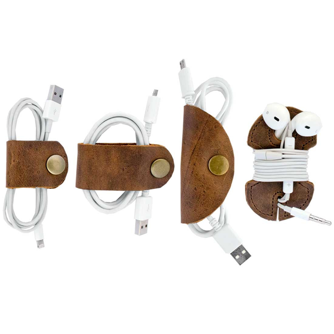 Cord Clam, Snaps & Headphone Wrap (4-pack) - Stockyard X 'The Leather Store'